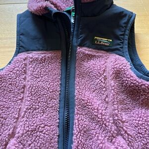 L.L. Bean Dark Pink Fleece Vest